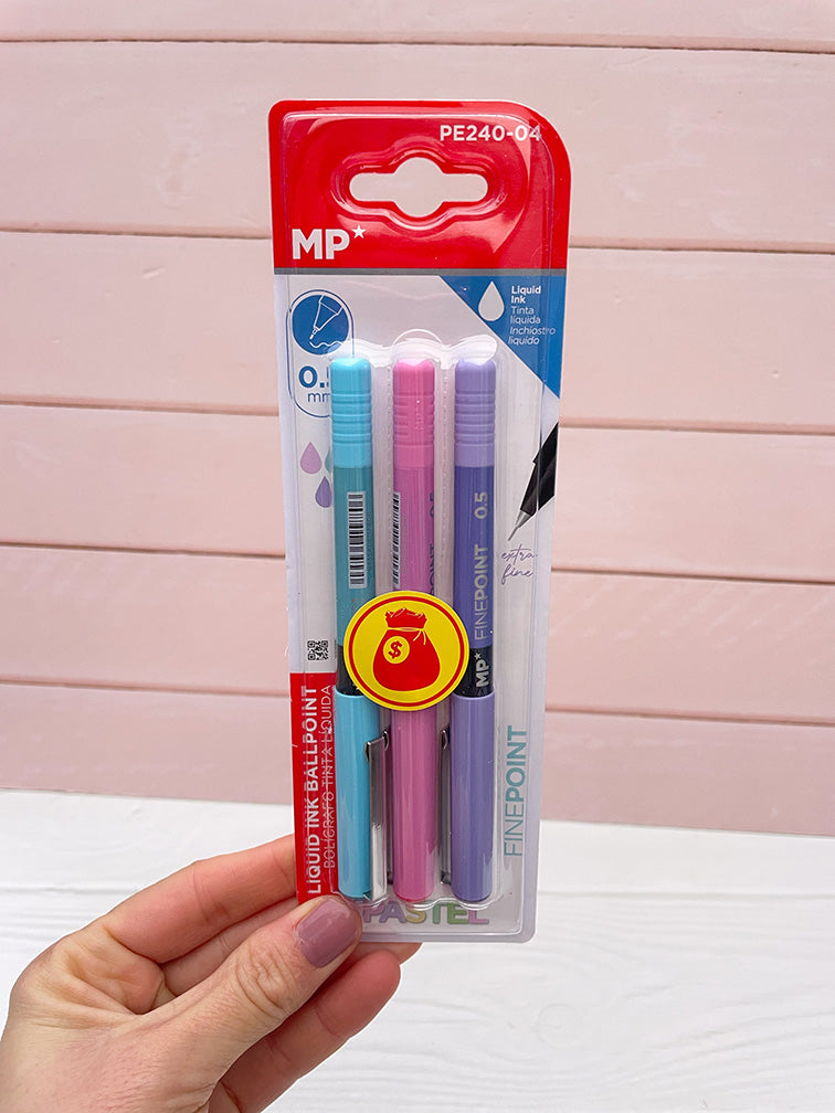 Set de 3 Lapiceras Tinta Líquida