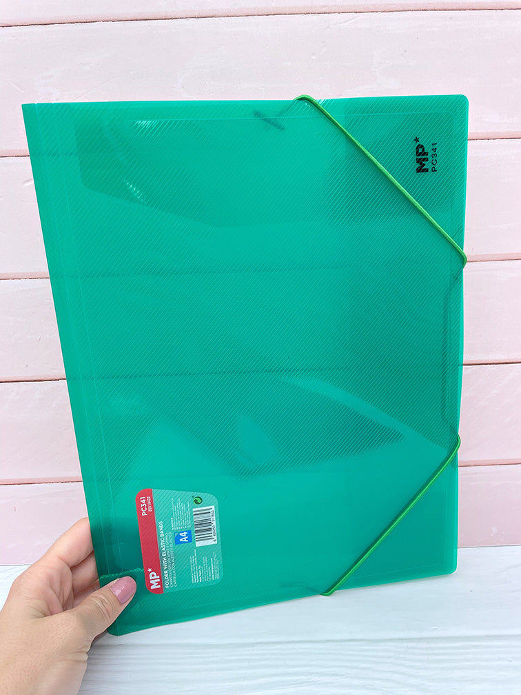 Carpeta Plástica A4 con elásticos