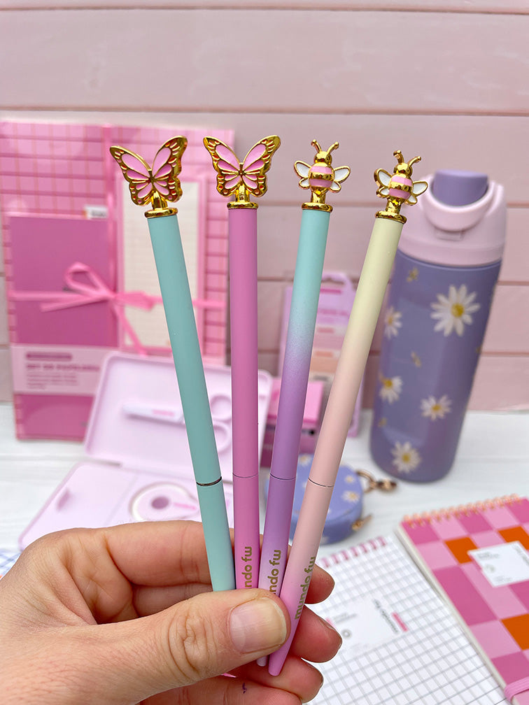 Lapiceras Metálicas Mariposas y Abejitas Fw