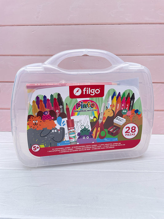 Valijita "Pequeños Artistas" de 28 Piezas Filgo