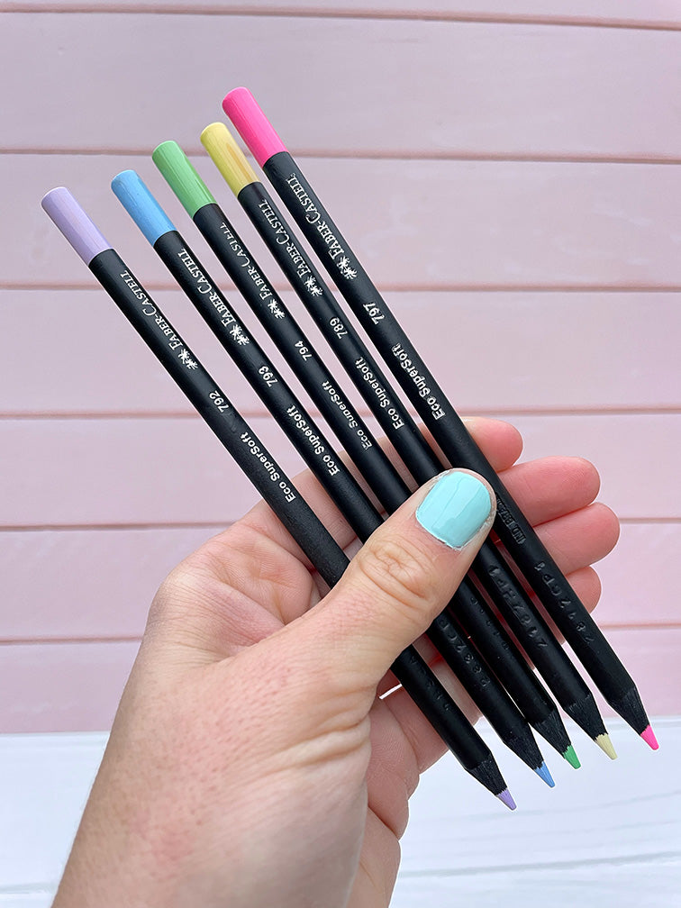 Colores Supersoft Faber Castell Neon y Pastel x12