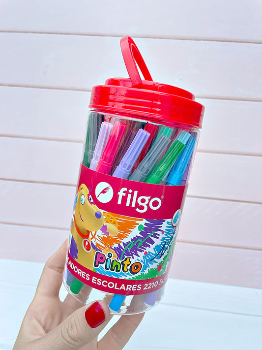 Marcadores Escolares Filgo en Tubo x50
