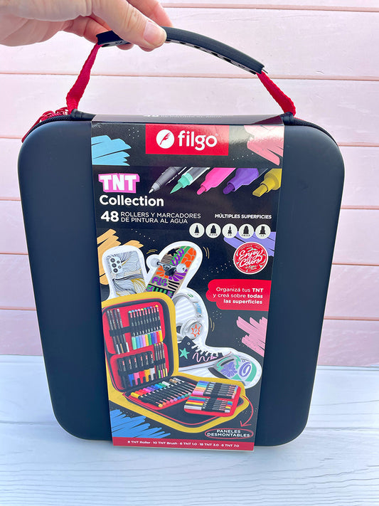 Valijita con 48 Piezas TNT Múltiples superficies Filgo