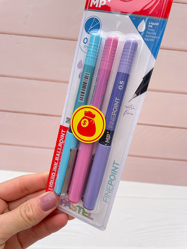 Set de 3 Lapiceras Tinta Líquida