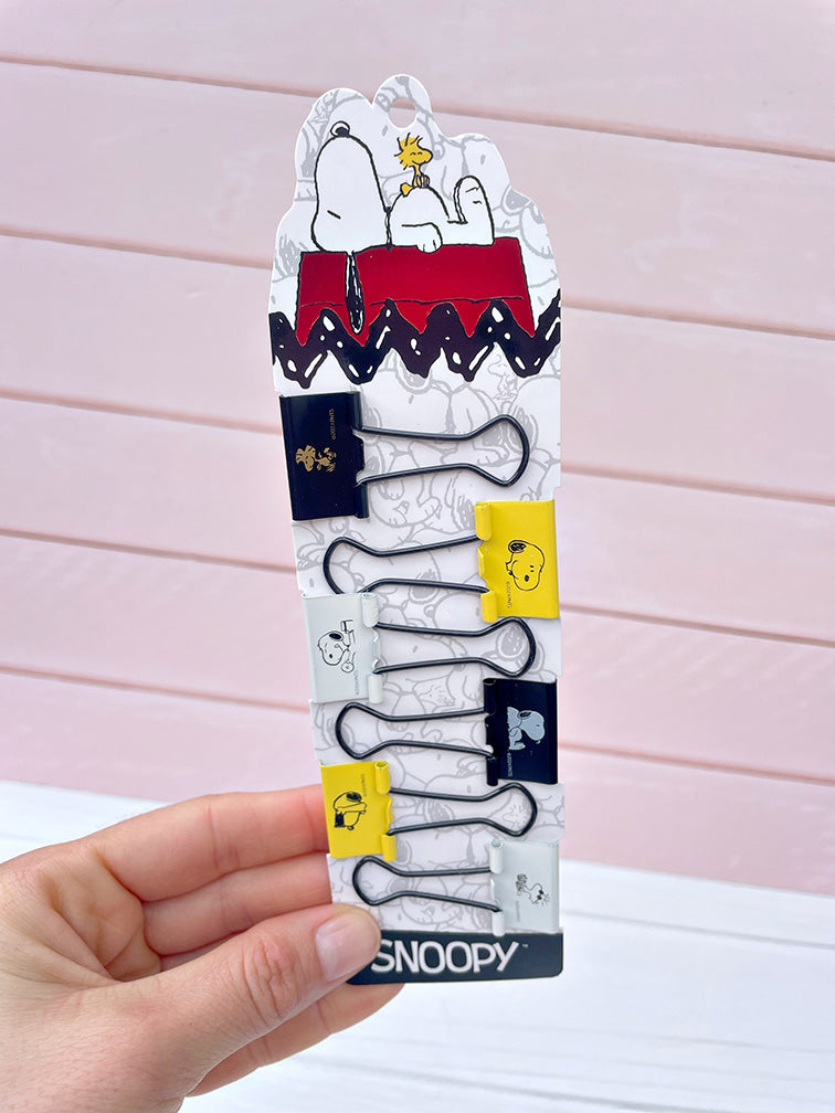 Set de 6 Doble Clips Snoopy