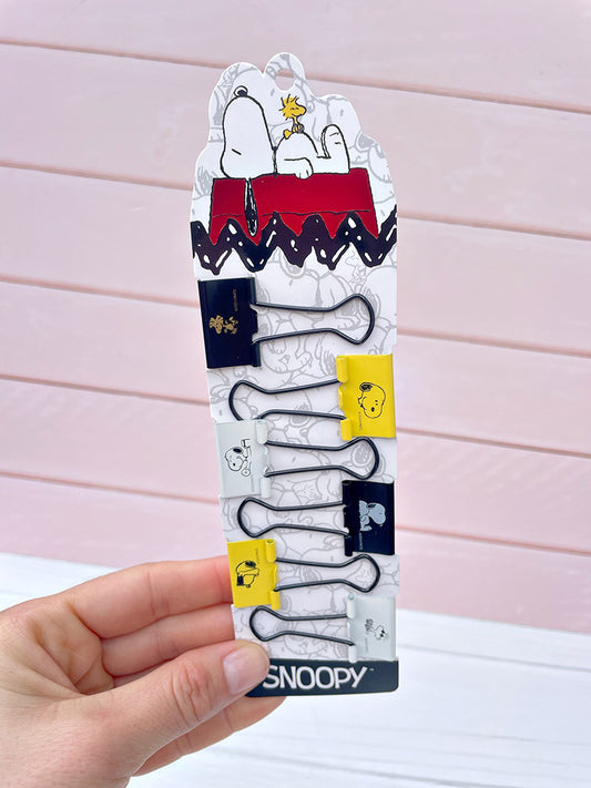 Set de 6 Doble Clips Snoopy