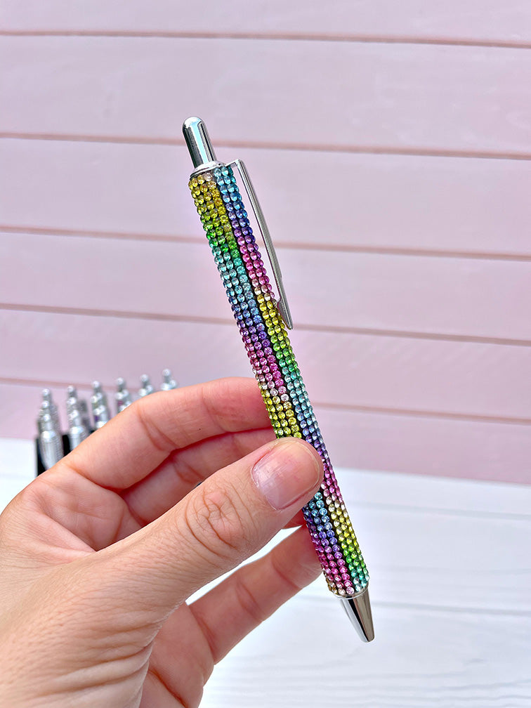 Lapicera Retráctil Con Brillos