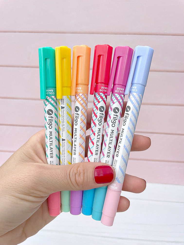 Resaltadores Doble Punta de Superposición x6