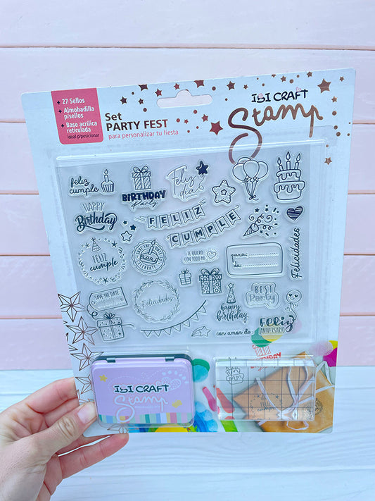 Set de Sellos Party Fest Ibi Craft