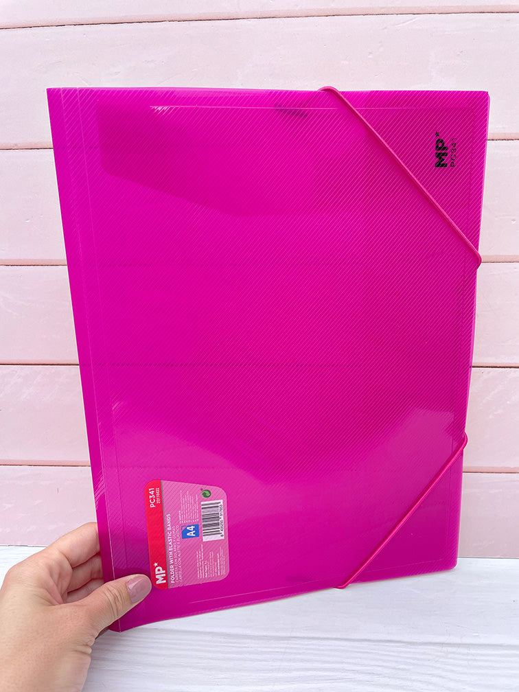 Carpeta Plástica A4 con elásticos