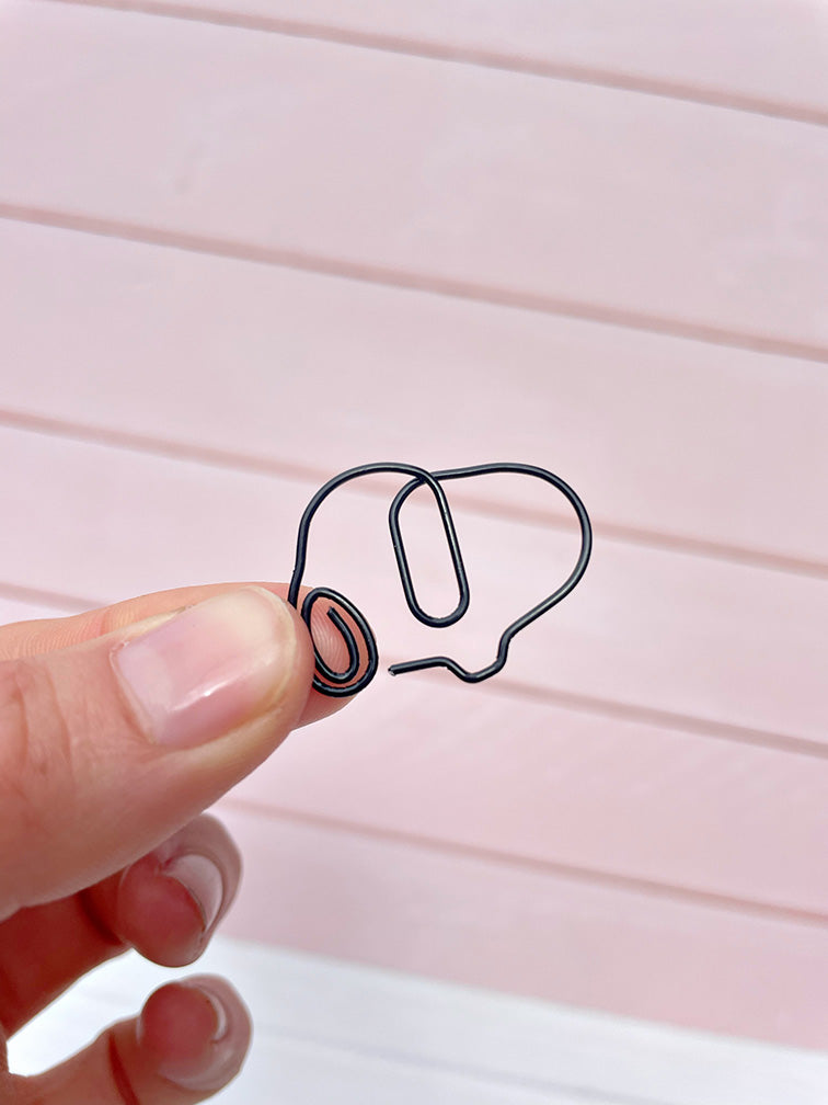 Set de 5 Clips Metálicos Contorno Snoopy