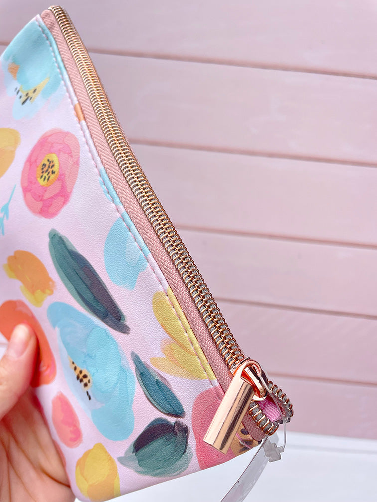Estuche Cartuchera Ecocuero "Flowers" Ibi Craft