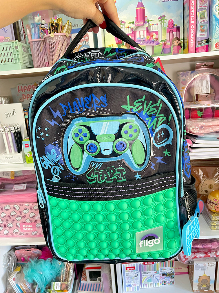 Mochila Filgo Pop it Gamer 45 cm