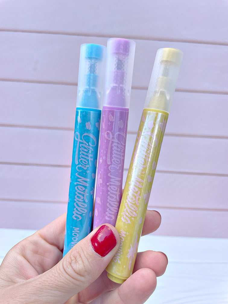 Resaltadores Glitter Mooving x 5