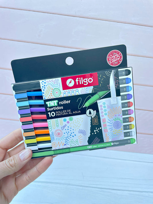 Lapiceras TNT Roller Filgo Colores Clásicos x10