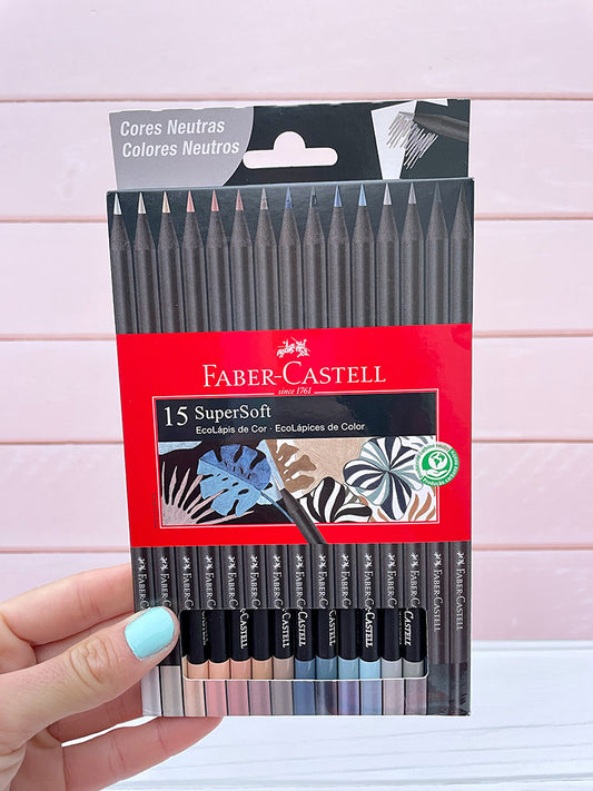 Colores Supersoft Faber Castell Neutros x15