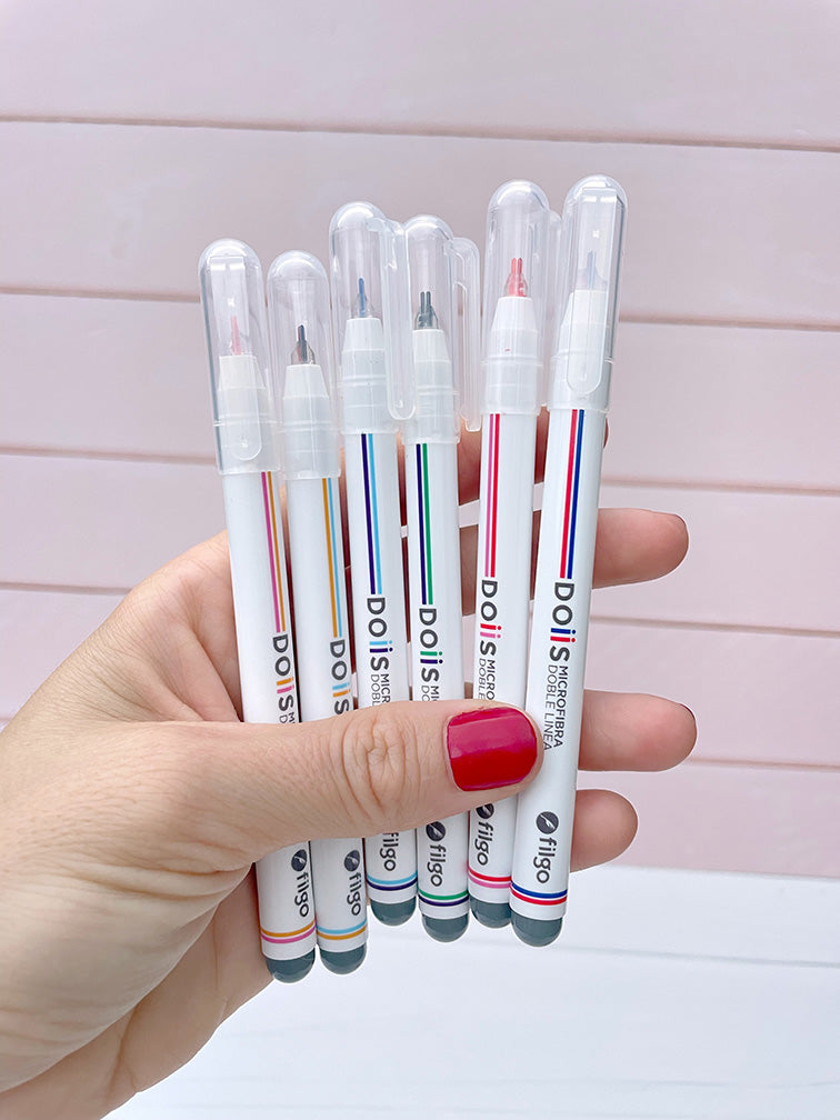 Microfibras Doble Trazo x6