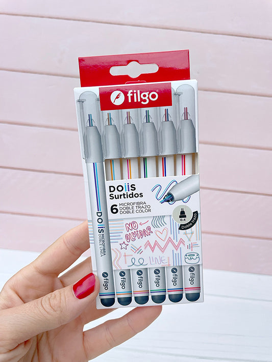 Microfibras Doble Trazo x6