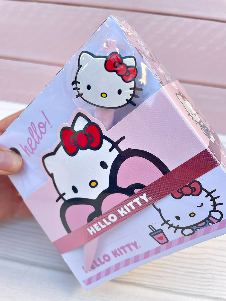 Cubo Block de notas + Lapicera Hello Kitty
