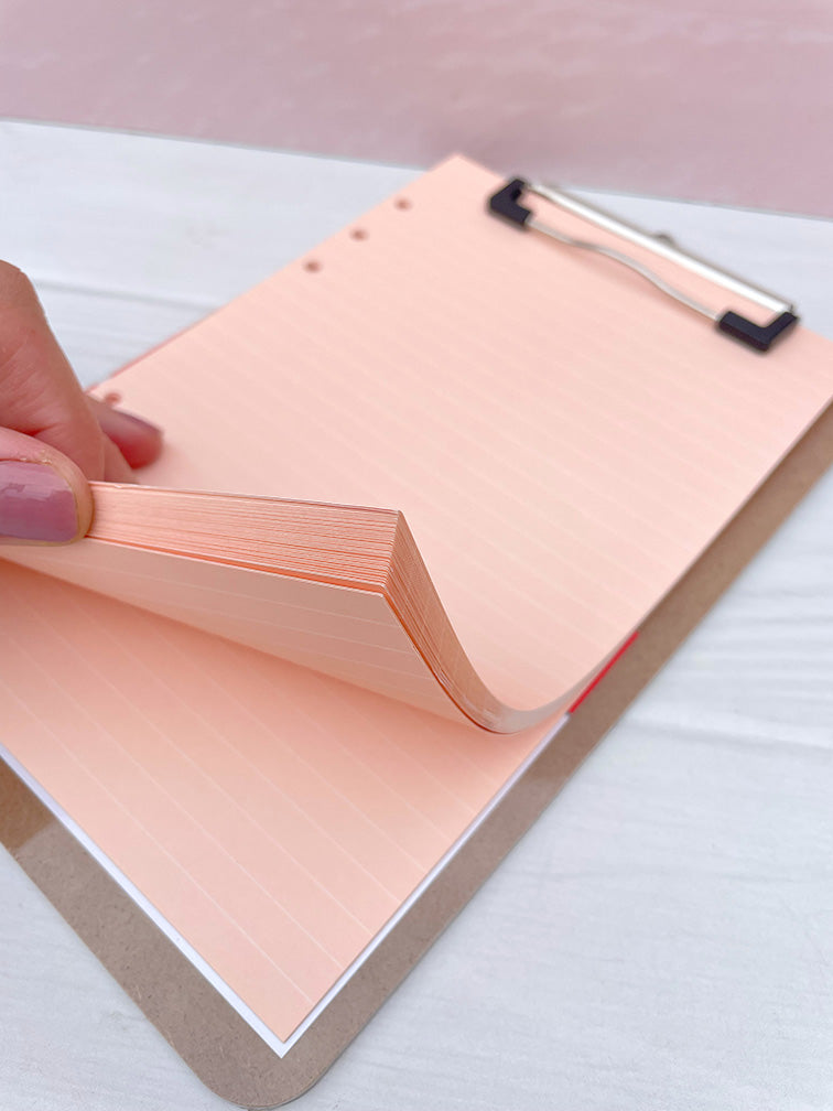 Tablita de Madera A5 con Clip + Set de Hojas