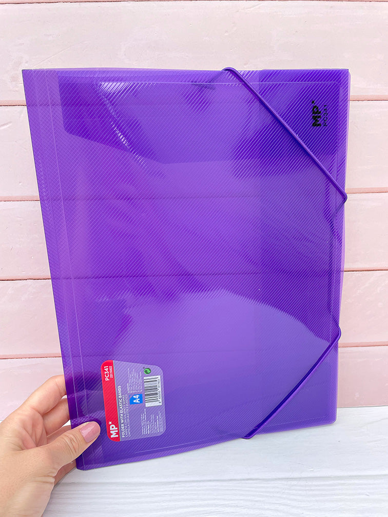 Carpeta Plástica A4 con elásticos