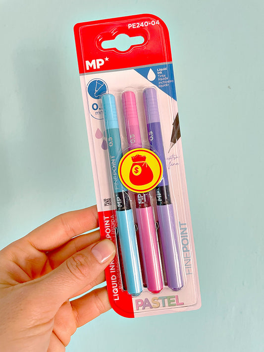Set de 3 Lapiceras Tinta Líquida