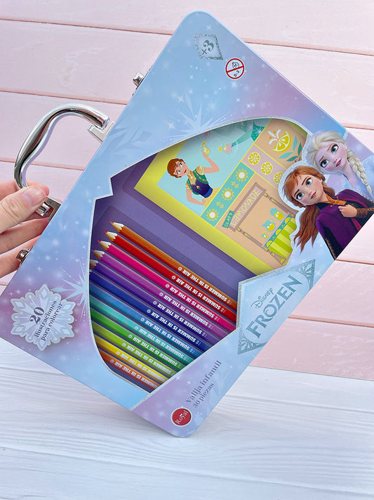 Valijita Metálica Frozen Completa para Pintar