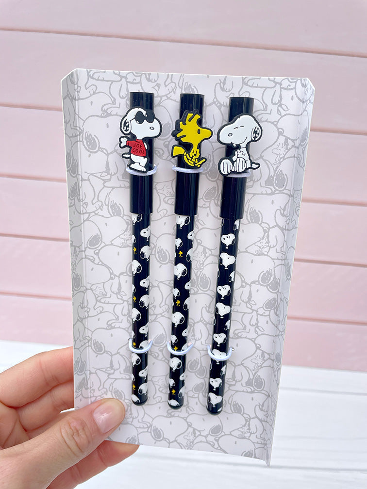 Cajita con 3 Lapiceras Snoopy