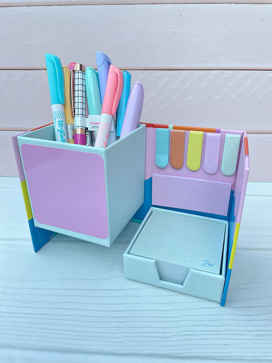 Box Portalápices + Notas + Banderitas Fw
