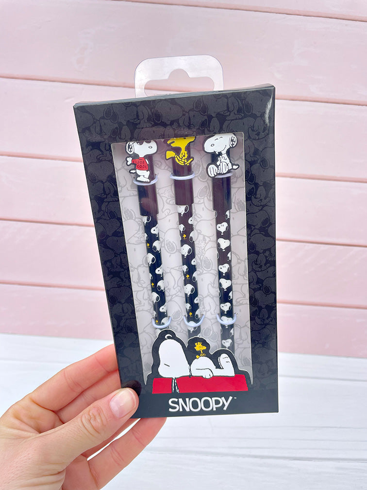 Cajita con 3 Lapiceras Snoopy