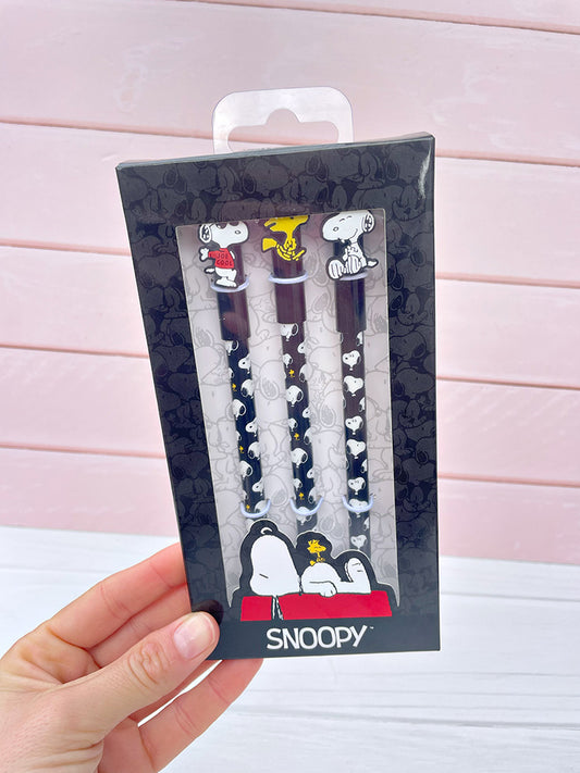 Cajita con 3 Lapiceras Snoopy