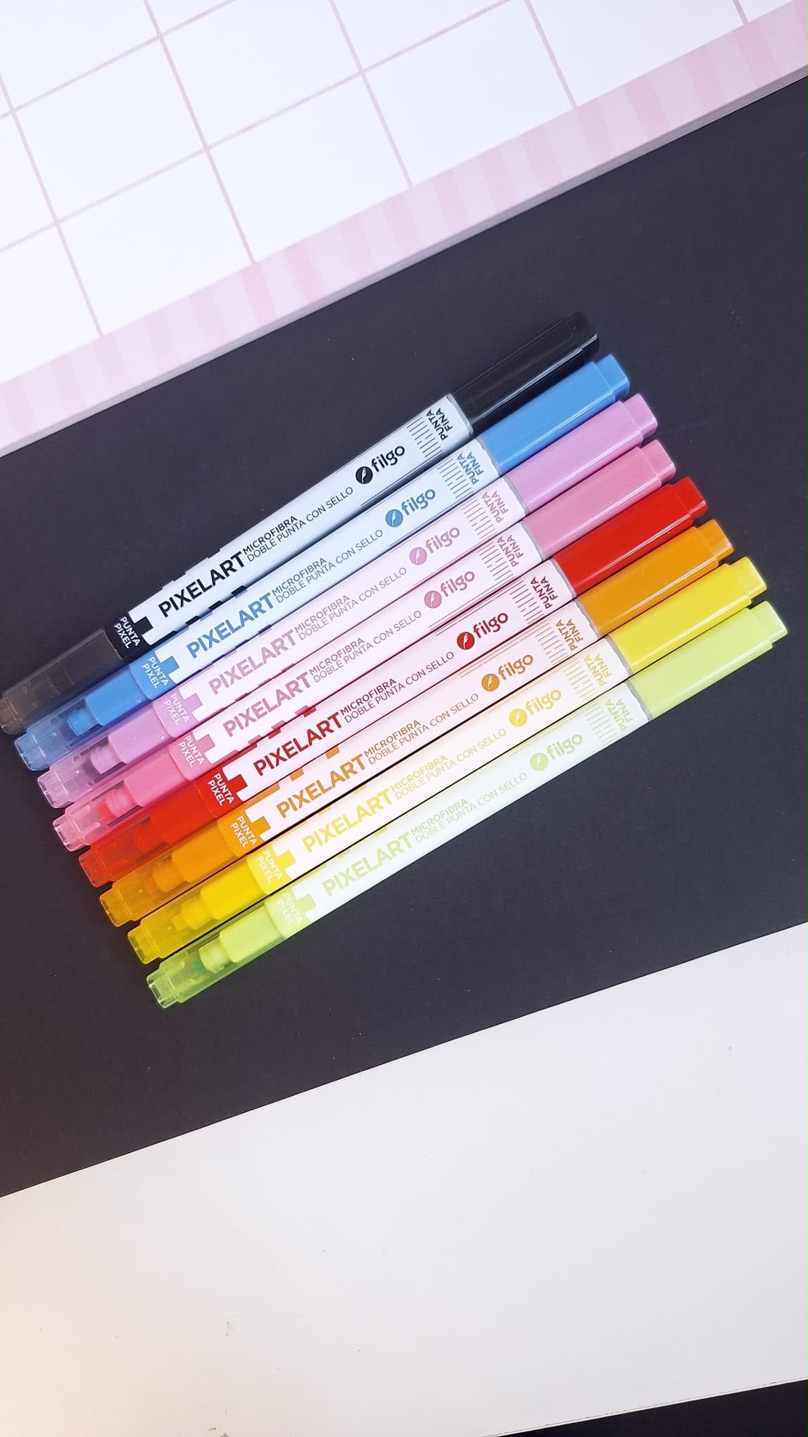 Marcador Pixel Art y Microfibra x8 Filgo