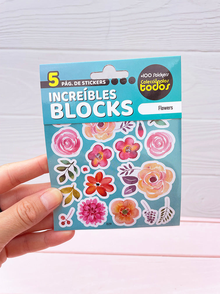 Mini Block con 5 páginas de Stickers