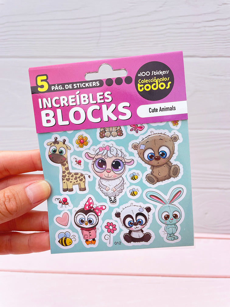 Mini Block con 5 páginas de Stickers