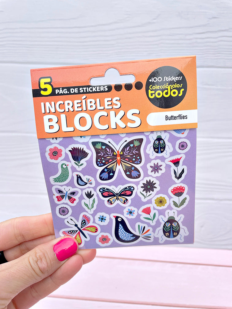 Mini Block con 5 páginas de Stickers