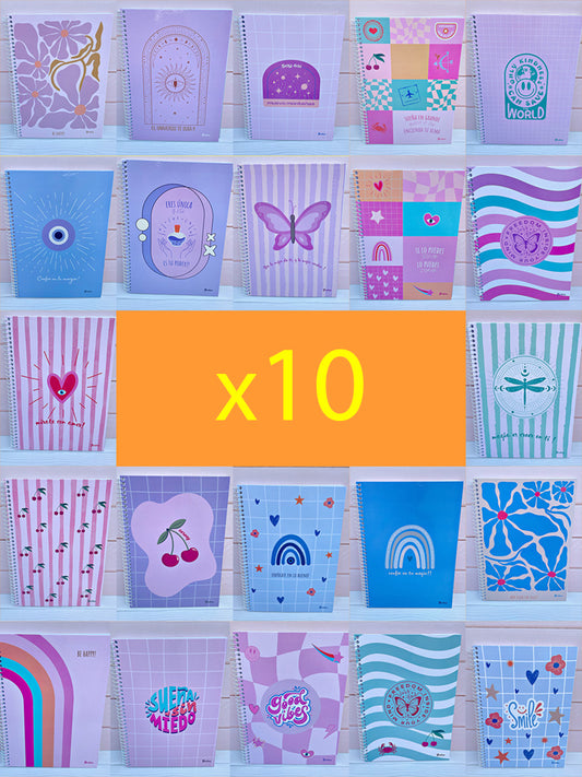 PROMO 10 Cuadernolas Tapa Dura Ilustra