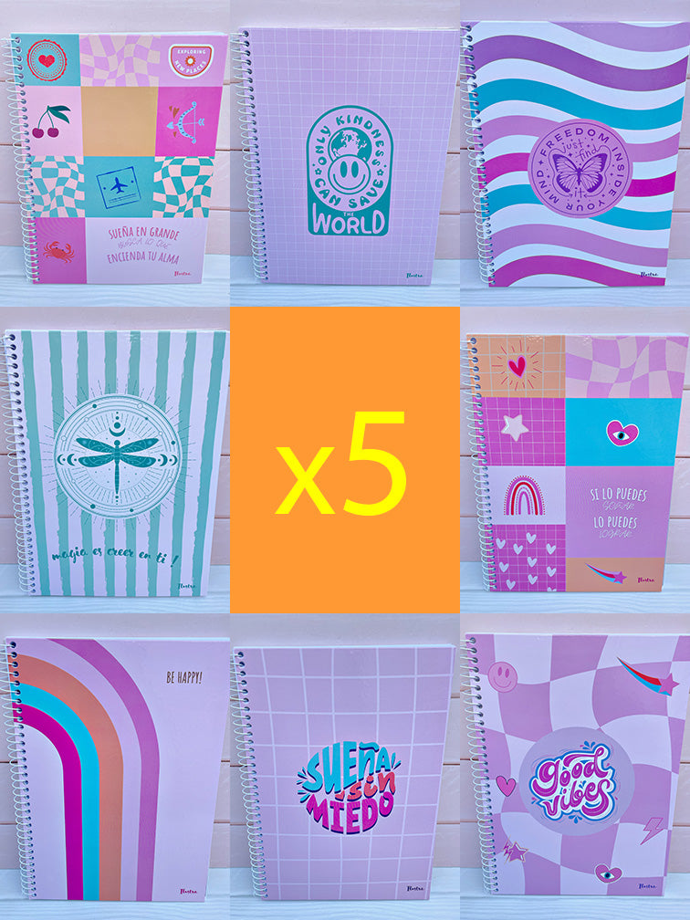 Combo Liceal con 5 Cuadernolas